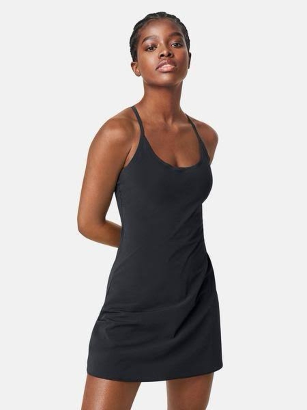 Outdoor Voices The Exercise Dress Black with Built-In Shorts M